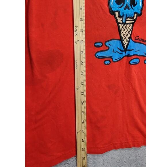 Genuine Authentic Garments Ice-cold Ice Cream Skull Embroidered Designer T-Shirt - Picture 7 of 7